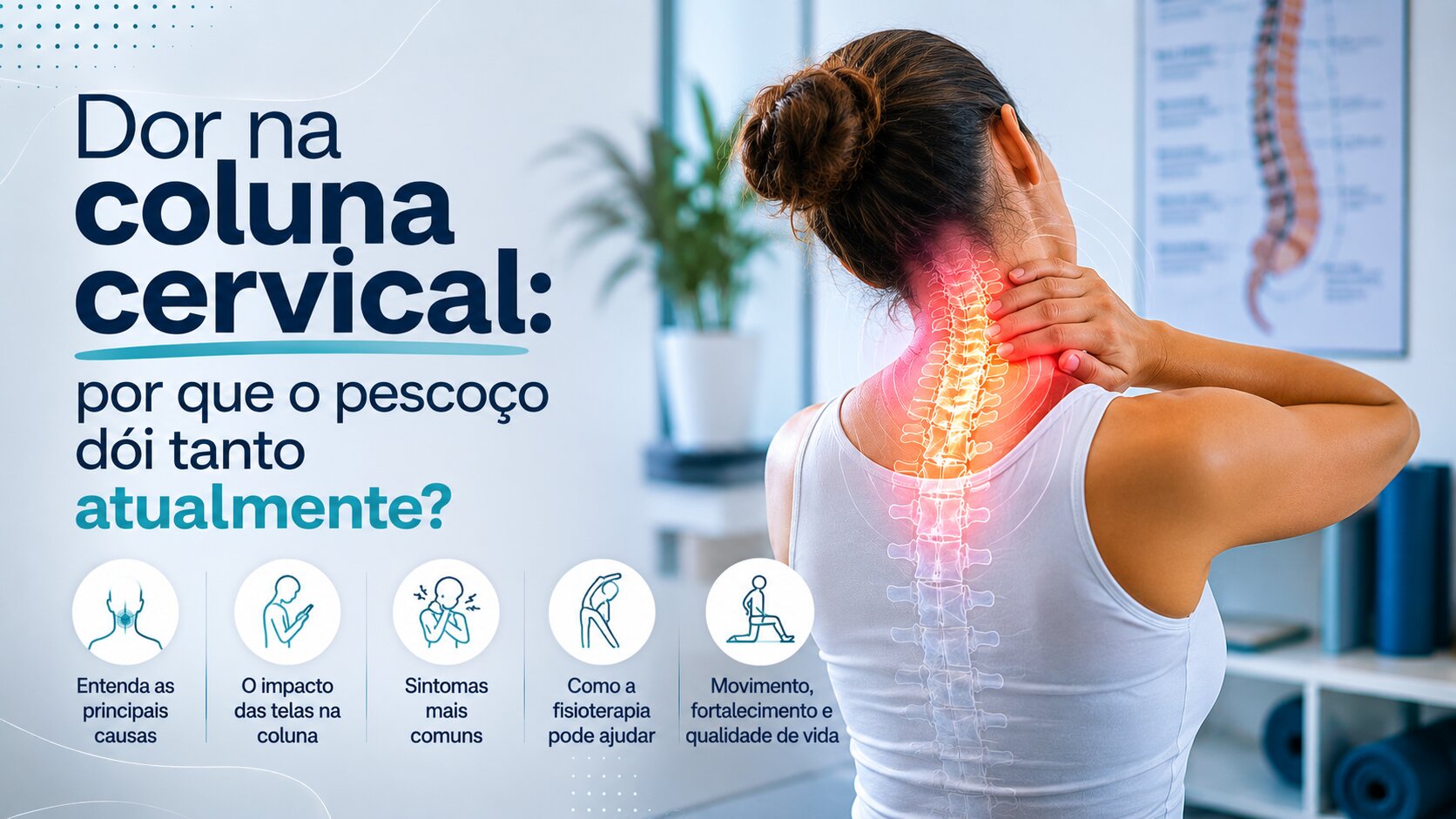 Imagem do artigo Dor na coluna cervical: por que o pescoço dói tanto atualmente?