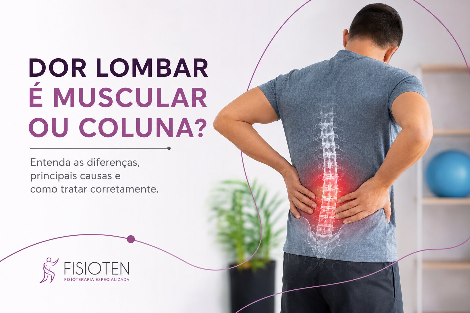 Imagem do artigo Dor lombar é muscular ou problema na coluna? Entenda as diferenças